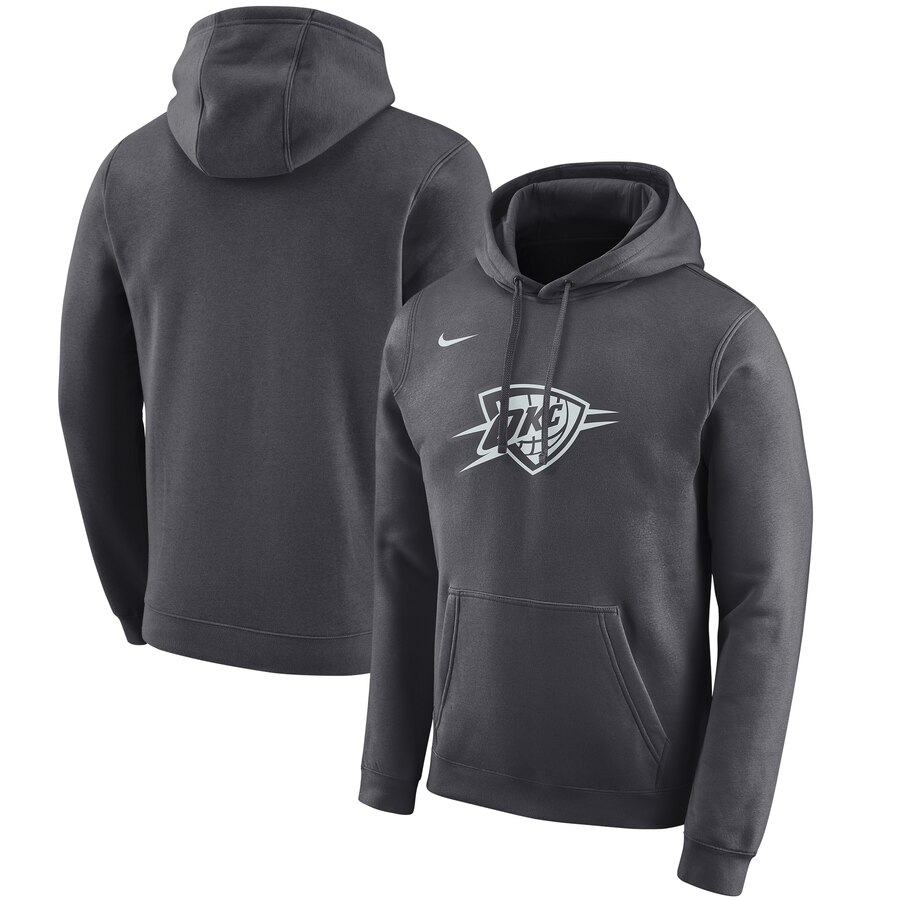 NBA Oklahoma City Thunder Nike 201920 City Edition Club Pullover Hoodie Anthracite->new orleans pelicans->NBA Jersey